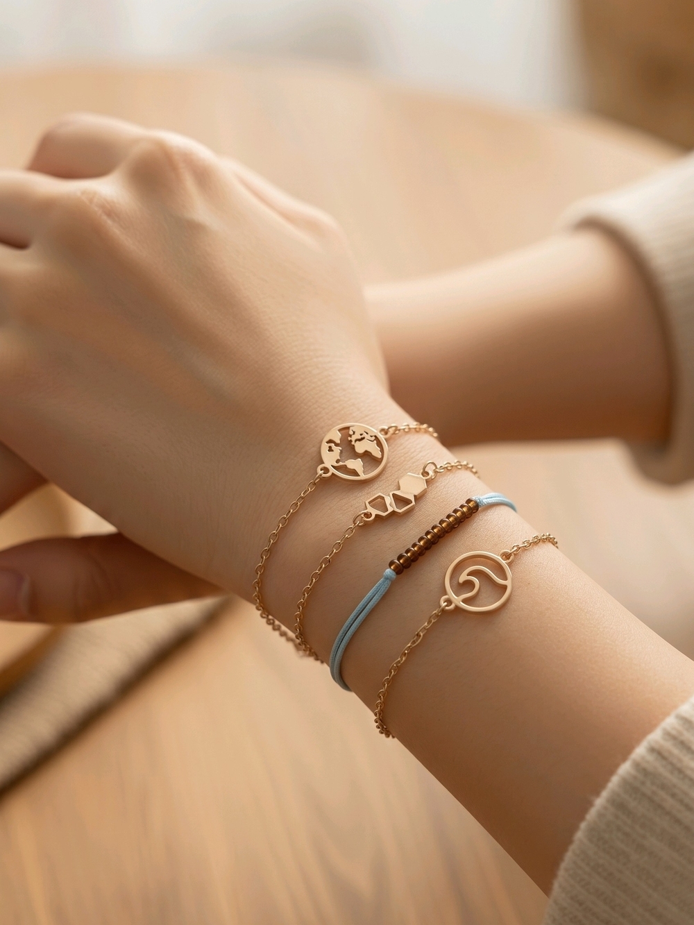 NWT Nadine West 4 PC Gold Bracelet Collection
